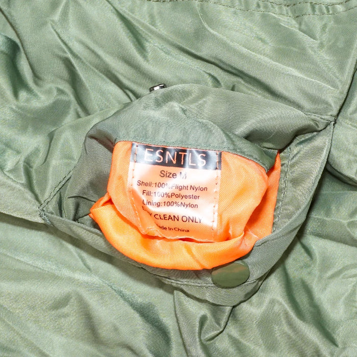 ESNTLS Olive Flight Jacket - Medium - Army & Outdoors - Flight Jackets