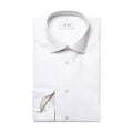 Eton - Contemporary Fit Pattern Trim Shirt in White - Nigel Clare