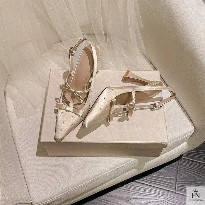 Fairy Bowknot Pointed Heels - Fashionnsio