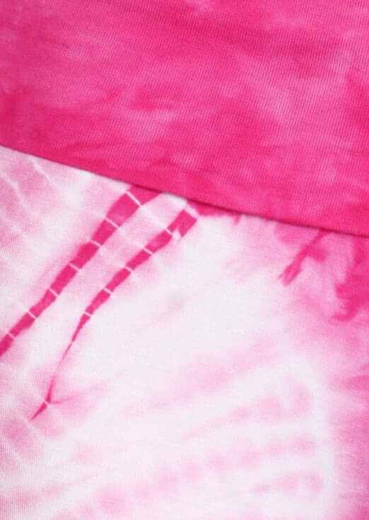 Fashionable Fuchsia Tie Dye Palazzo Pants Made in USA