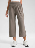 CRZ YOGA Women's Feathery-Fit Drapey Casual High Rise Flare Pant 23" Nomad Grey