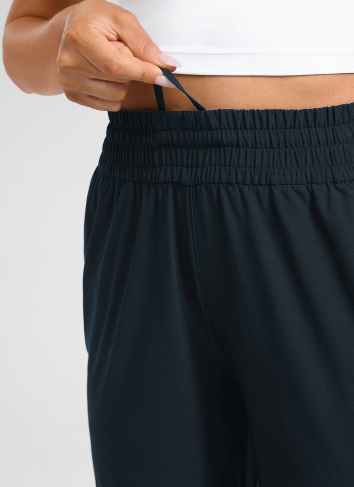 CRZ YOGA Women's Feathery-Fit Drapey Casual High Rise Flare Pant 23" True Navy