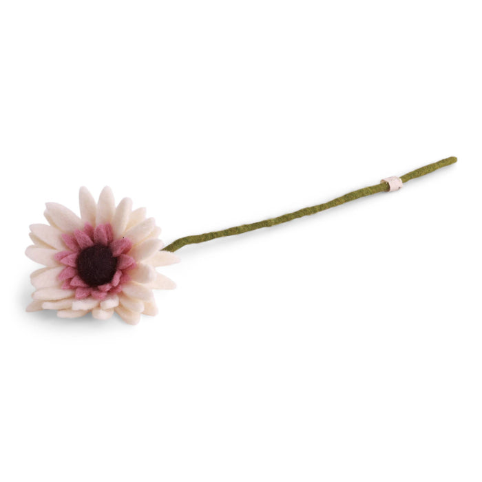 Felt Gerbera Flower, White | Gry & Sif