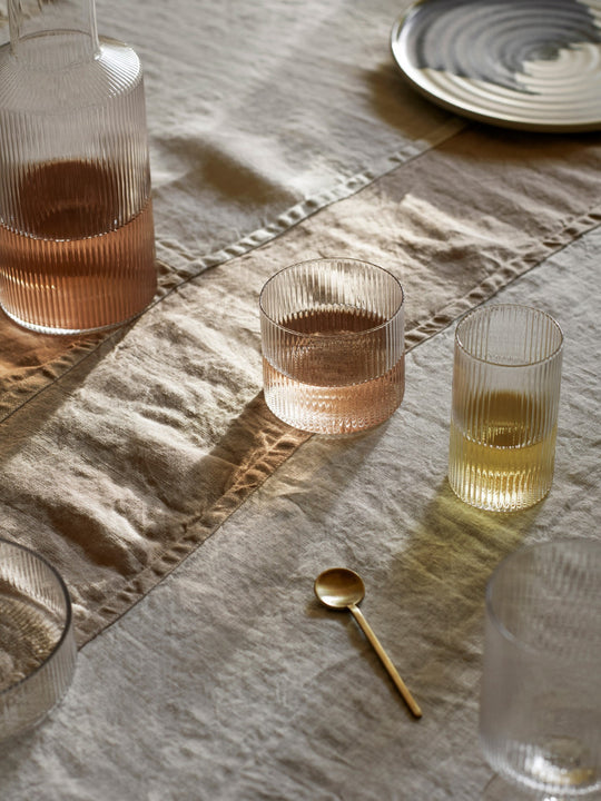 Ferm Living Ripple Low Glasses, Set of 4 - Clear