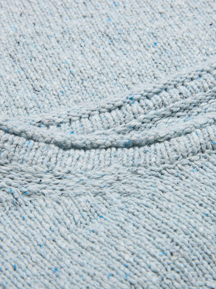 Flecked Cotton Silk Blend Boat Neck Jumper
