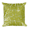 Flower Power Throw Pillow – Chartreuse