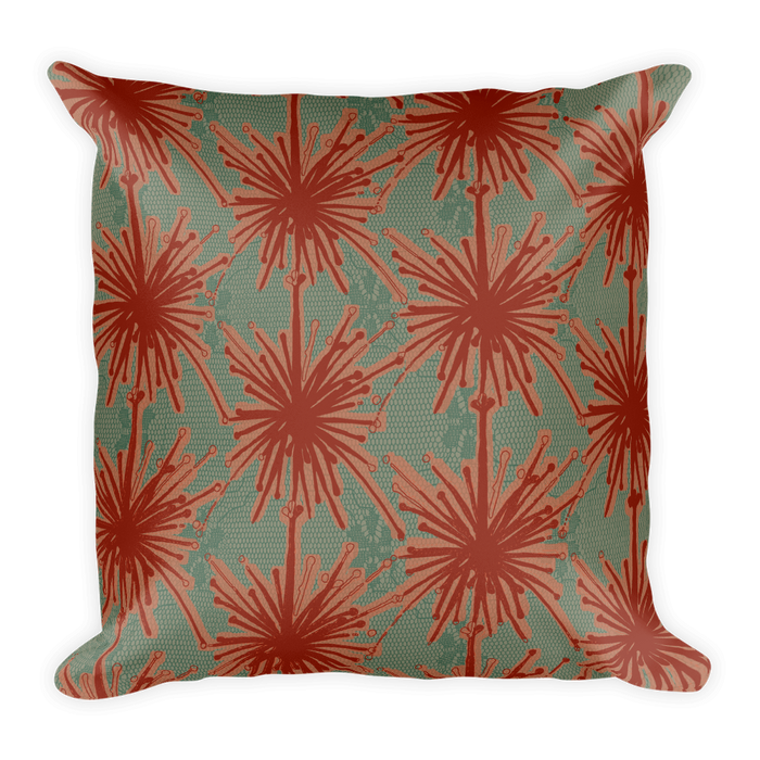 Flower Power Throw Pillow – Coral