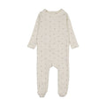 footie bitsy floral - cream/oat