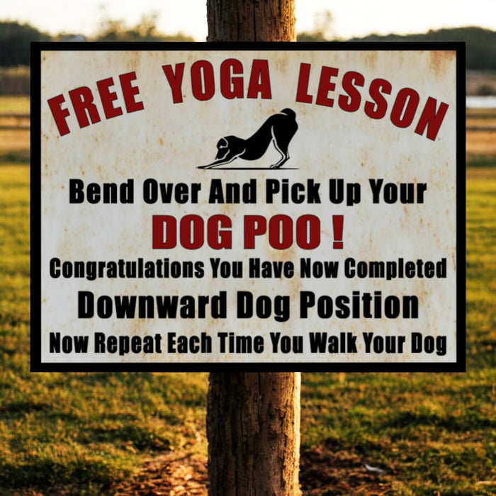 dog poop sign