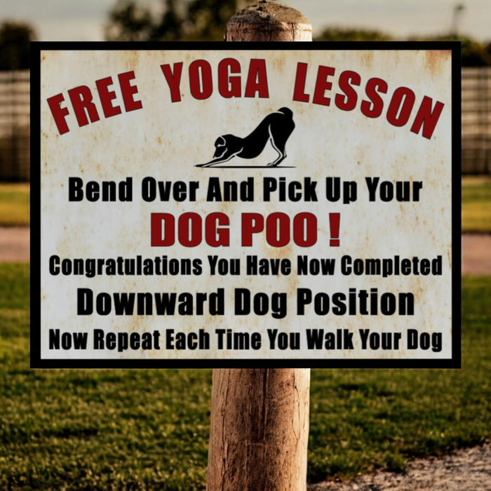 dog poop sign