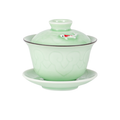 Gaiwan, Celadon Green Koi, 5 oz