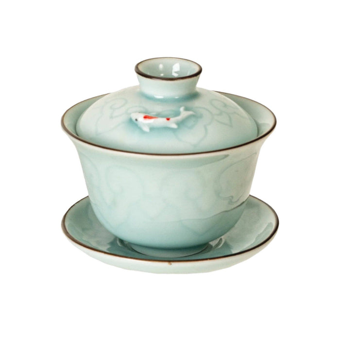 Gaiwan, Sky Blue Koi, 5 oz