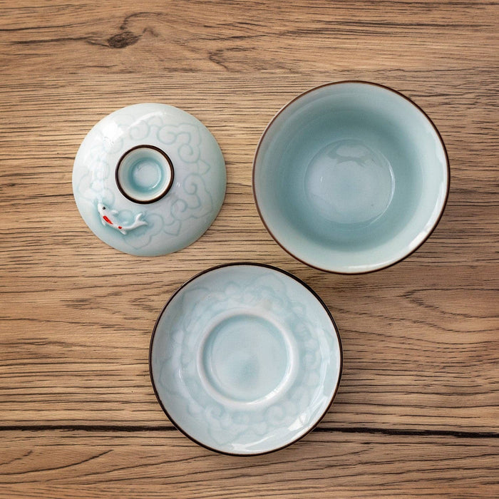 Gaiwan, Sky Blue Koi, 5 oz