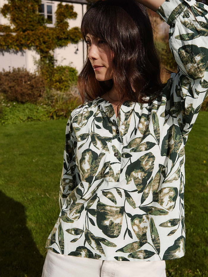 Gathered Woven Blouse