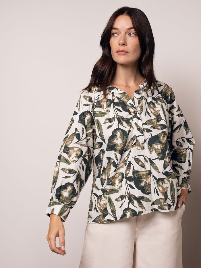 Gathered Woven Blouse