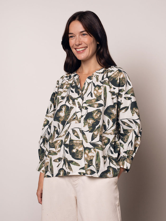 Gathered Woven Blouse