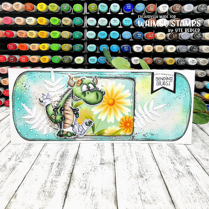 Get Well Dragons Clear Stamps - Whimsy Stamps