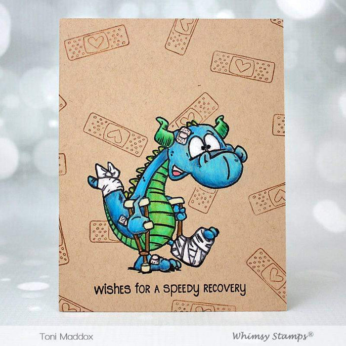 Get Well Dragons Clear Stamps - Whimsy Stamps