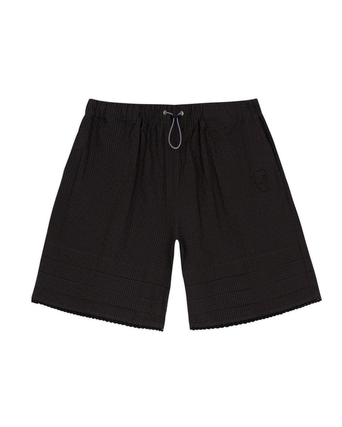 Gingham Shorts - Black