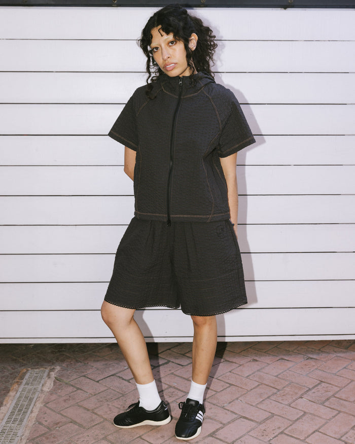 Gingham Shorts - Black