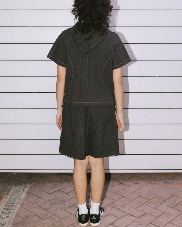 Gingham Shorts - Black