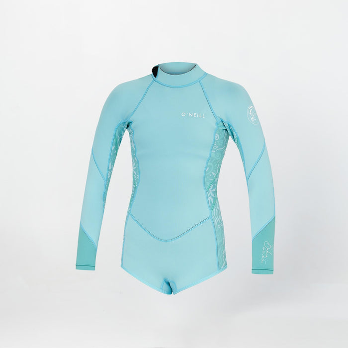 Girl's Bahia 2mm Long Sleeve Swim Bottom Spring Suit Back Zip - Tidepool