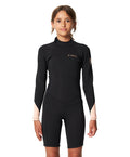 Girl's Bahia 2mm Long Spring Suit Back Zip - Black