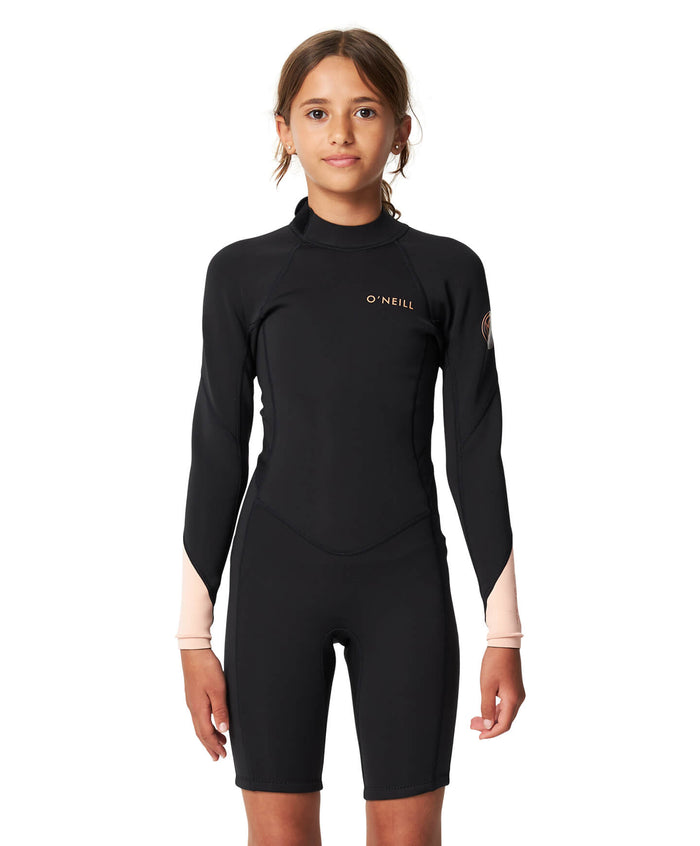Girl's Bahia 2mm Long Spring Suit Back Zip - Black