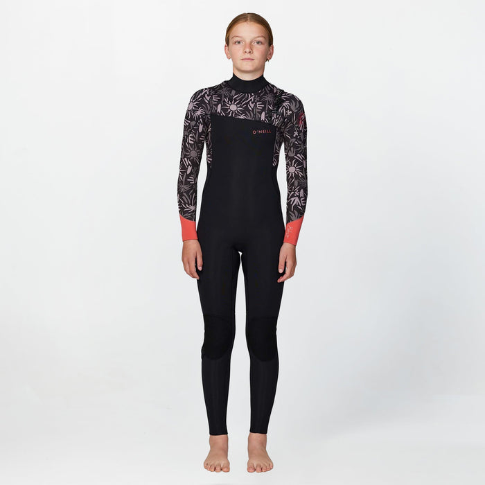 Girl's Bahia 4/3mm Steamer Chest Zip - Follow The Sun