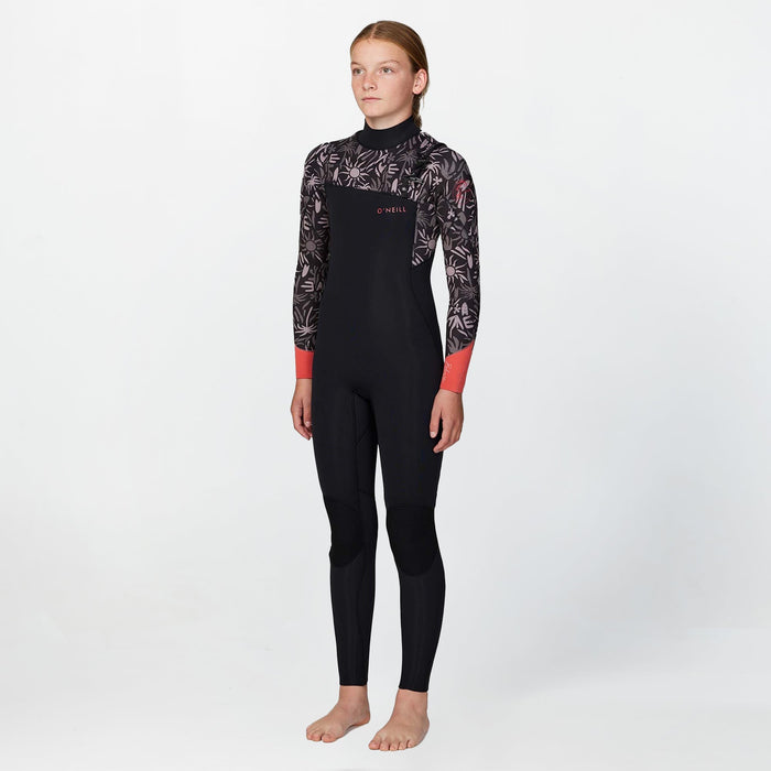 Girl's Bahia 4/3mm Steamer Chest Zip - Follow The Sun