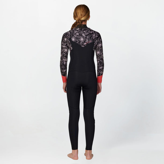 Girl's Bahia 4/3mm Steamer Chest Zip - Follow The Sun