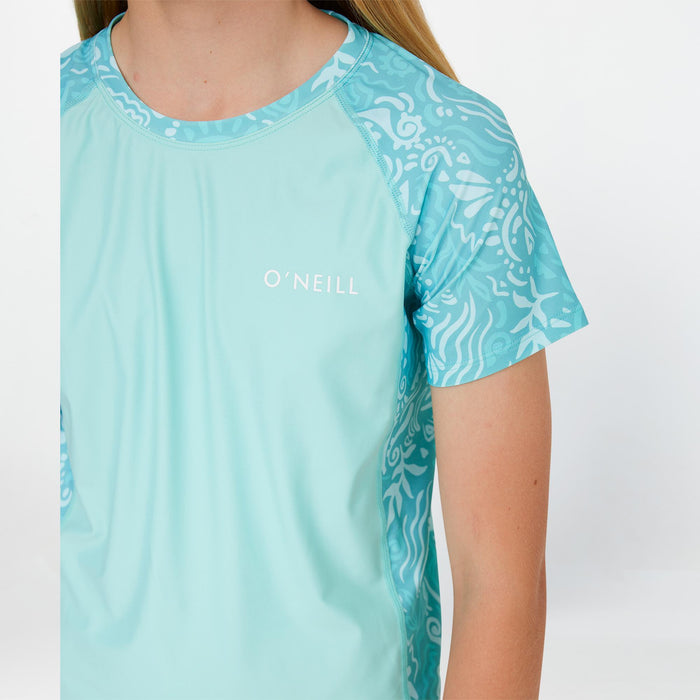 Girl's Bahia Short Sleeve Rash Vest Tee - Tidepool