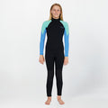 Girl's Reactor 3/2mm Steamer Back Zip - Aqua