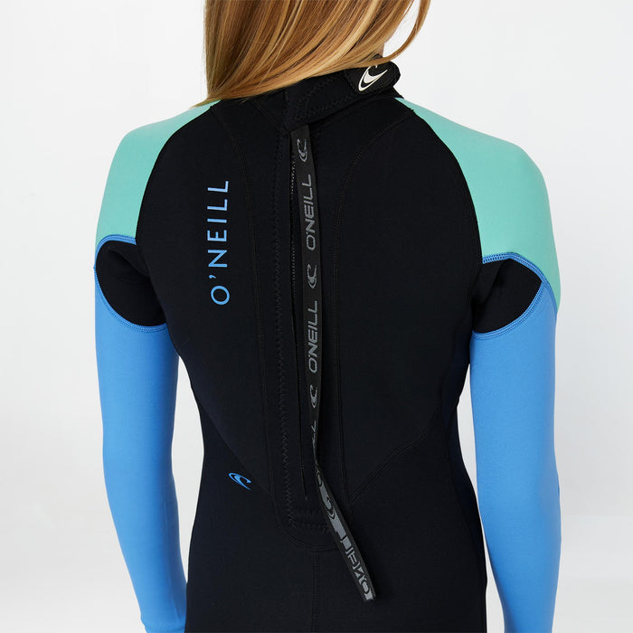 Girl's Reactor 3/2mm Steamer Back Zip - Aqua