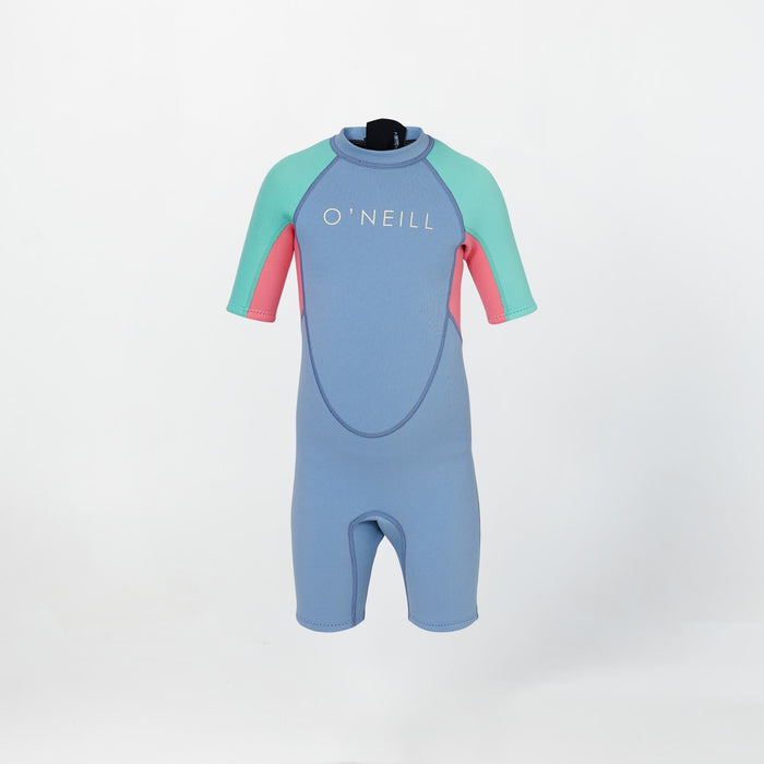Girl's Toddler Reactor 2mm Short Sleeve Spring Suit - Denim Blue