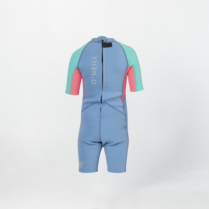 Girl's Toddler Reactor 2mm Short Sleeve Spring Suit - Denim Blue