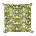 Green Iris Throw Pillow