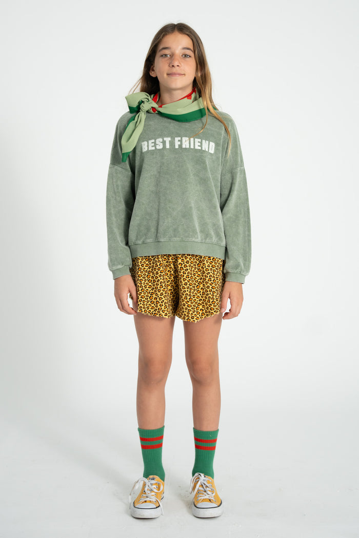 Green socks with red stripes