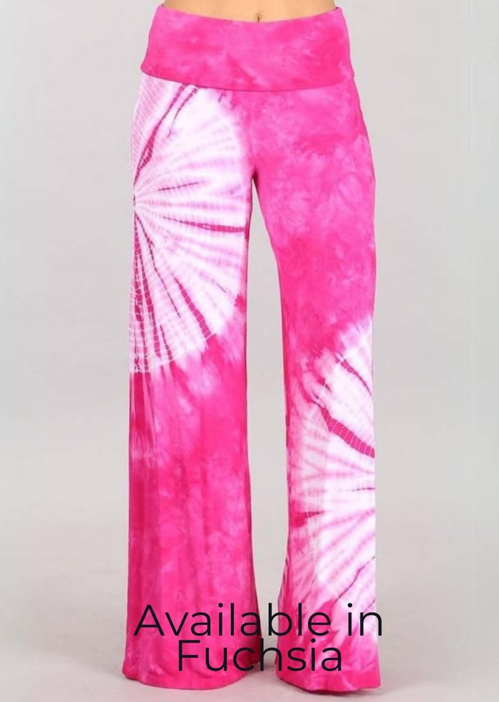 Groovy Grey Tie Dye Palazzo Pants - Stylish & Made in USA - RFE Marketing Ventures