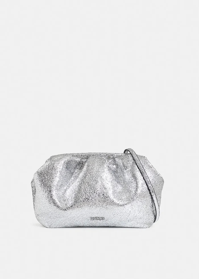 Essential Antwerp Hamaretto Pouch Silver against white background