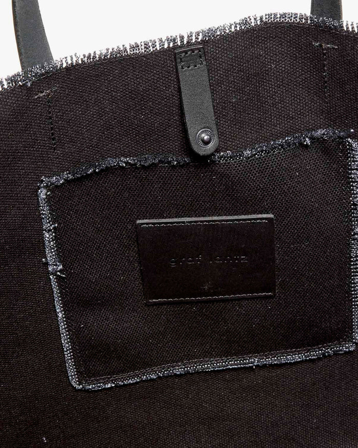 Hana Canvas Boat Bag, Black