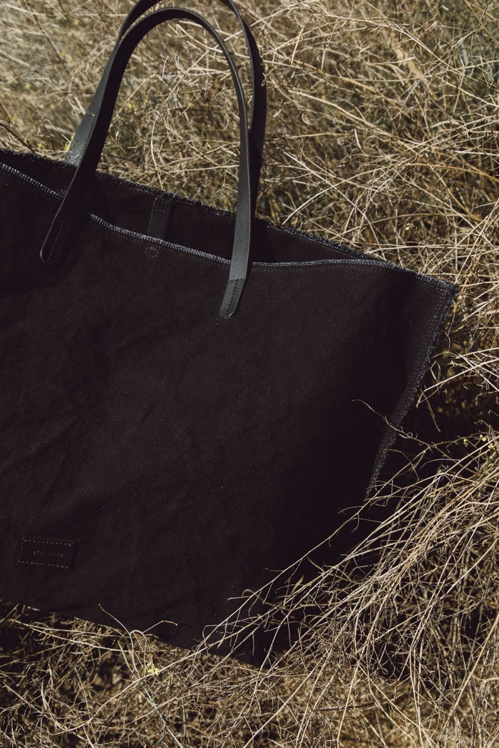 Hana Canvas Boat Bag, Black