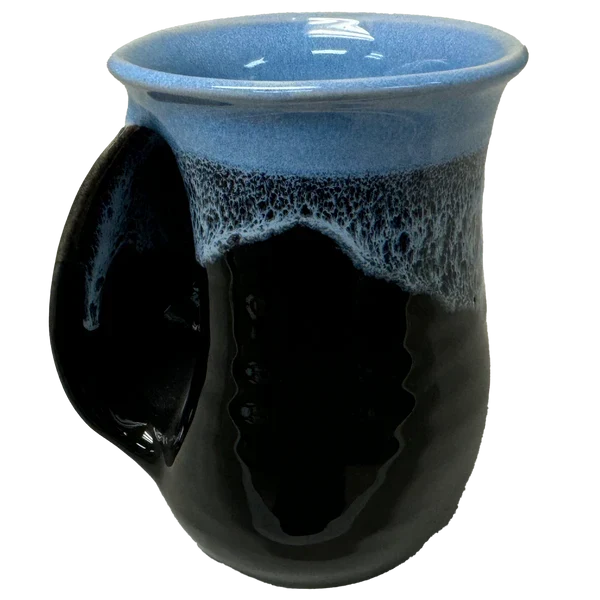 Hand-Hug Mug, LH, Lt. Blue/Black