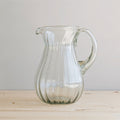 Handblown Fluted Glass Pitcher