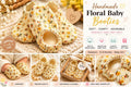 Handmade Floral Baby Booties for Newborn Girls | Soft Sole Shoes