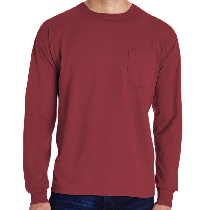 Hanes ComfortWash Cotton Long Sleeve Pocket Shirt