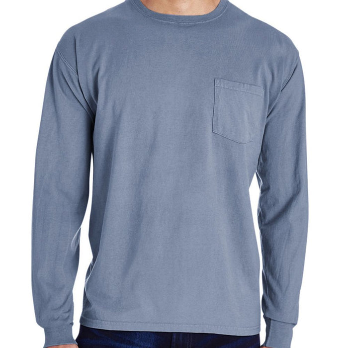 Hanes ComfortWash Cotton Long Sleeve Pocket Shirt