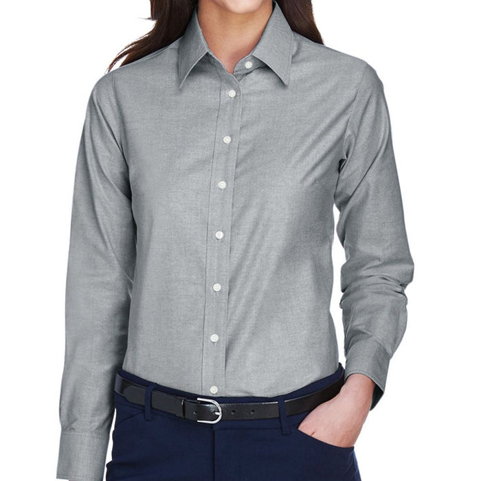 Harriton Women's Long Sleeve Oxford Shirt