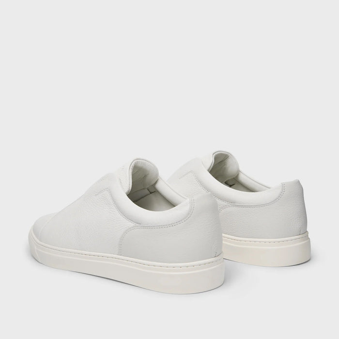 Harrys London - Aaron Suede/Soft Leather Trainers in White/Grey - Nigel Clare