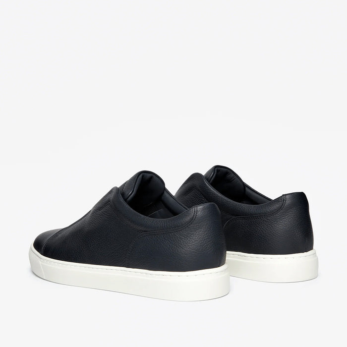 Harrys London - Aaron Tech Leather Trainers in Navy - Nigel Clare